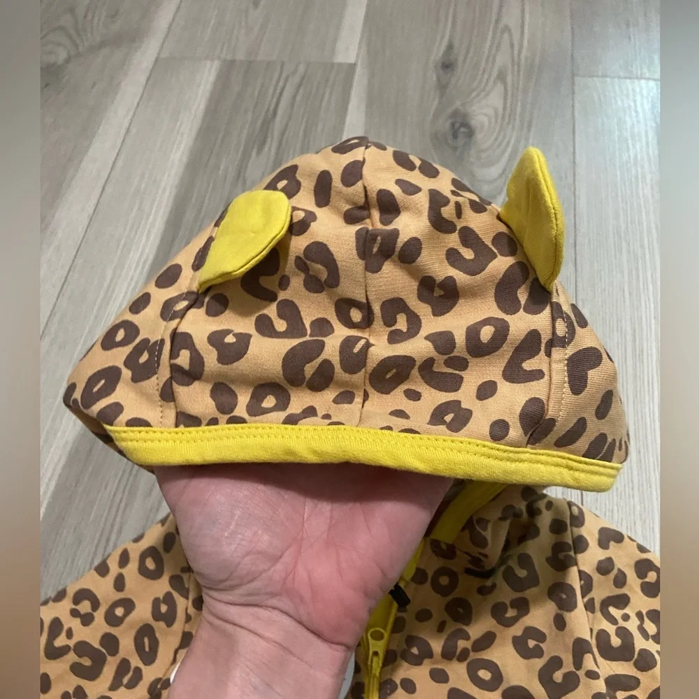 Giraffe Hooded Zip Up Onesie Size 12/18 Months NWT